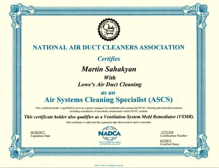 lowe's air duct cleaning promo code