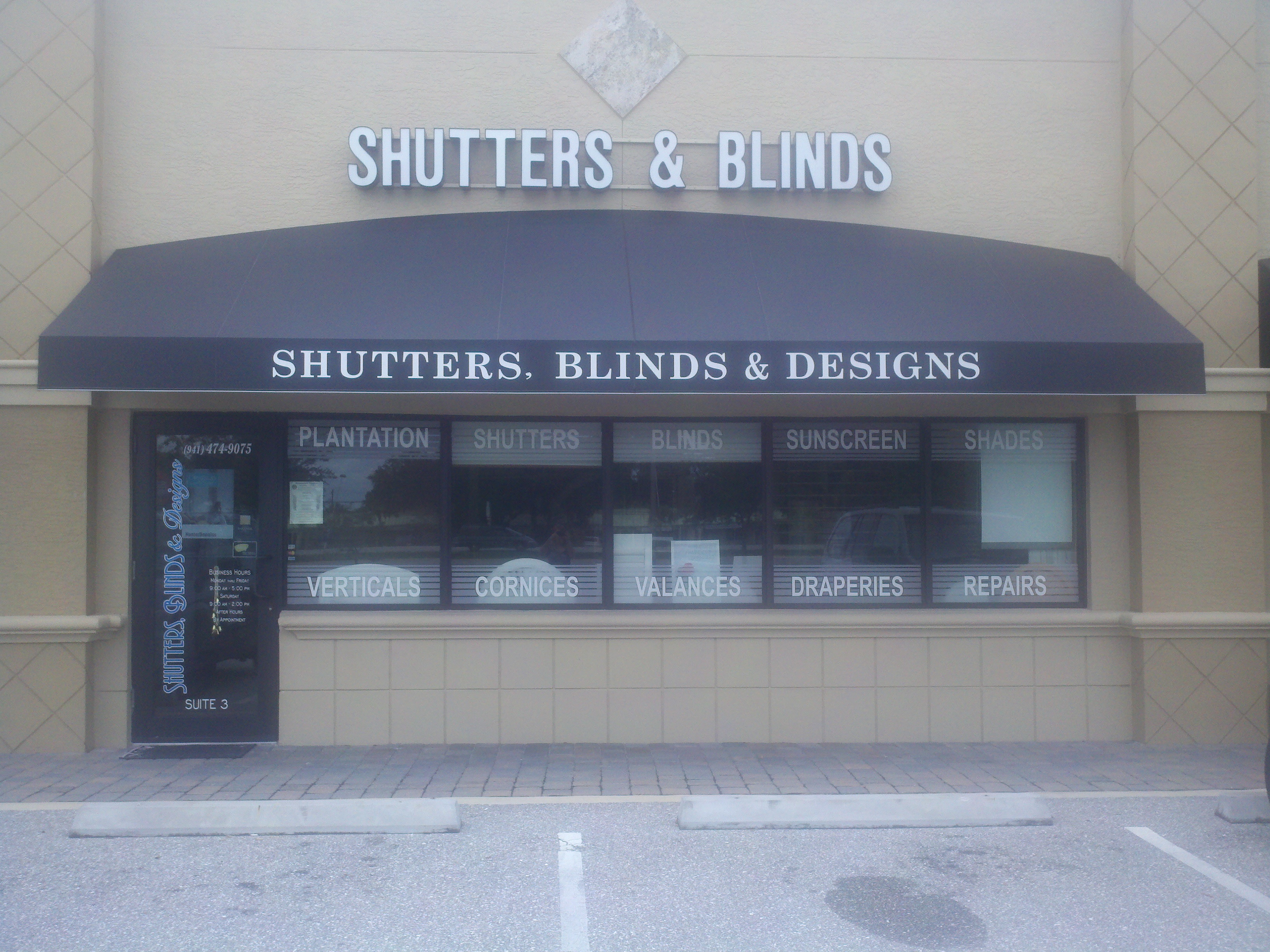 Logo for SHUTTERS BLINDS & DESIGNS