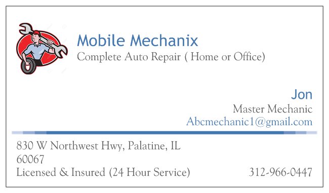 Mobile Automotive repair/MOBILE MECHANIX logo