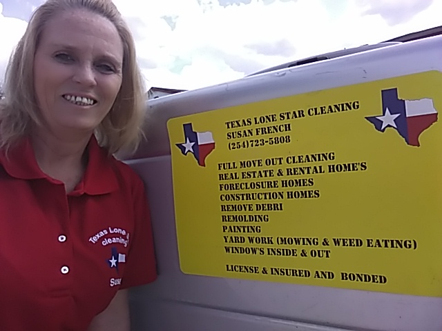 Logo for texas lone star cleaning