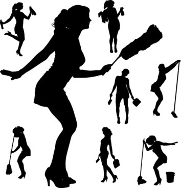 Gettin' down and dirty cleaning logo