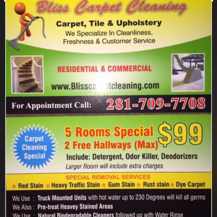 Bliss Carpet Cleaning Reviews Cypress, TX Angi