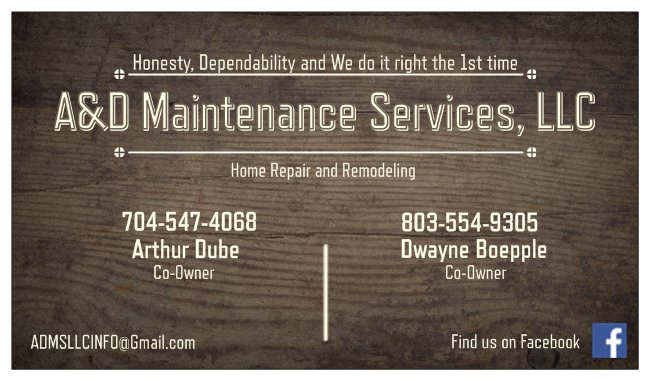 Logo for A&D Maintenance Services LLC