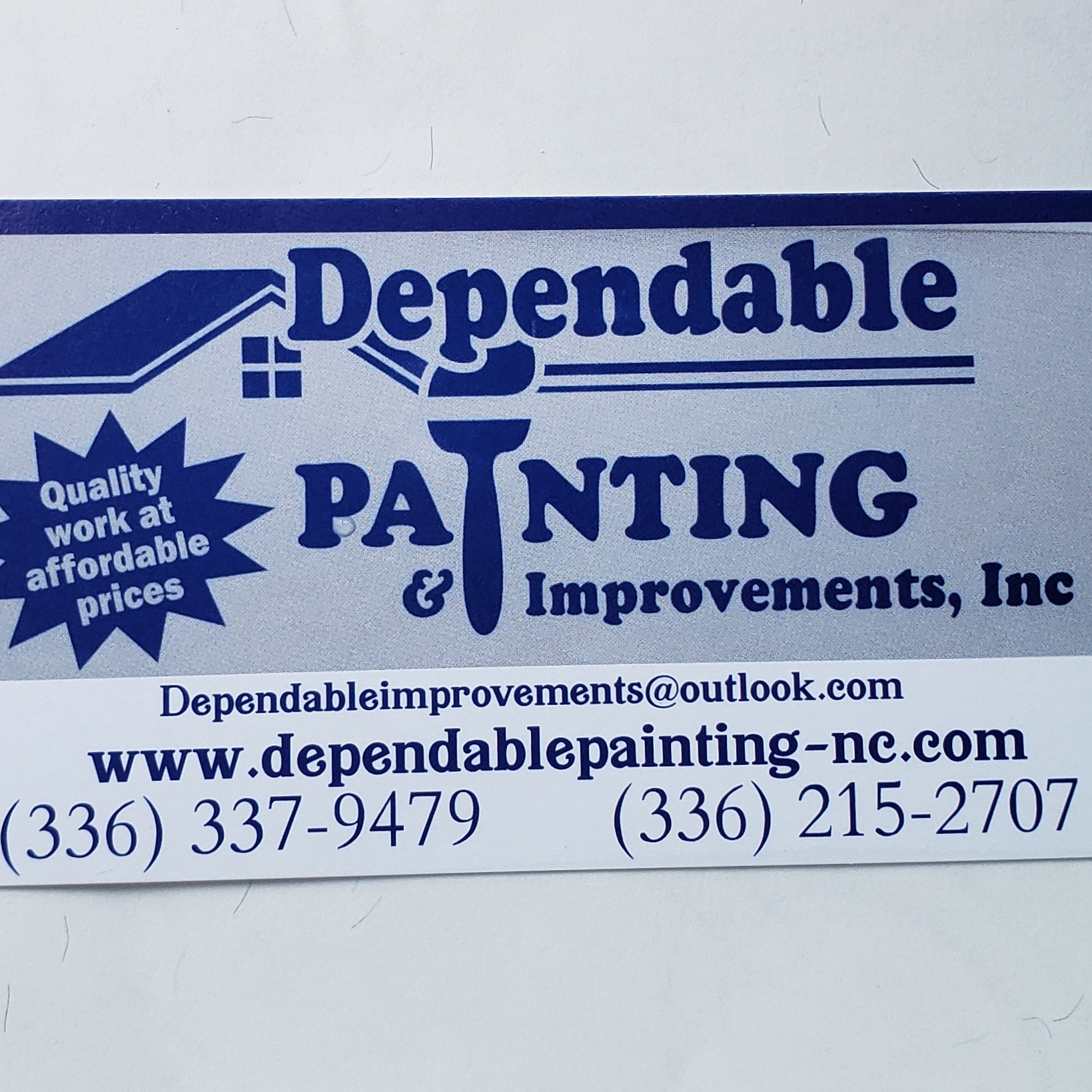 Logo for Dependable Painting and Improvements INC.