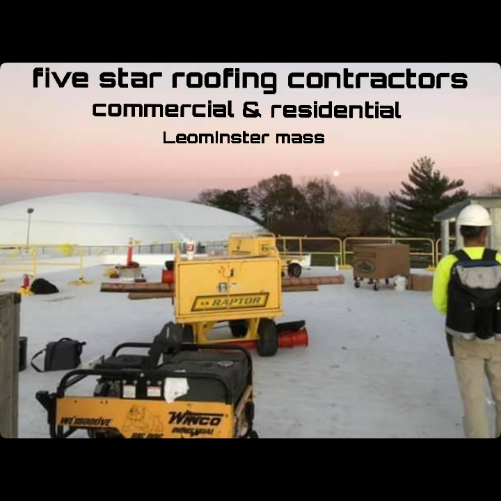 Five star roofing contractors logo