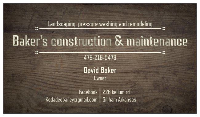 Baker's construction & maintenance LLC logo